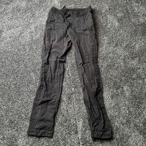 James Perse Pants Womens 0 Gray Cotton Spandex Cargo Tapered Drawstring